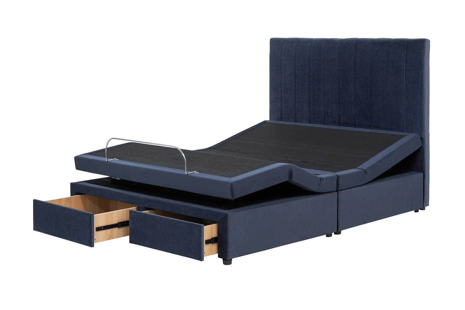 TM AllRounder split adjustable bed with upholstered surround and storage drawers
